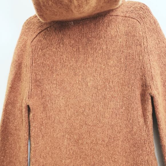 Nwot Banana Republic Rust Tweed Lamb/Angora Blend Hooded Sweater - Picture 10 of 14